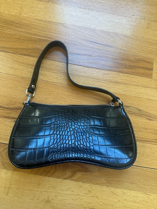 JW PEI Black Croc-Embossed Shoulder Bag - Women - Picture 2 of 7